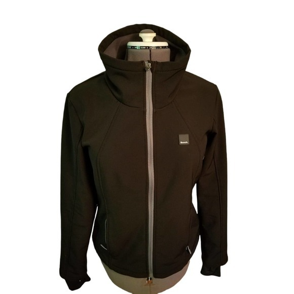 BENCH URBANWEAR Women’s Jacket Size( L EU) (actual M US)‎ Full Zip Black - Picture 1 of 7